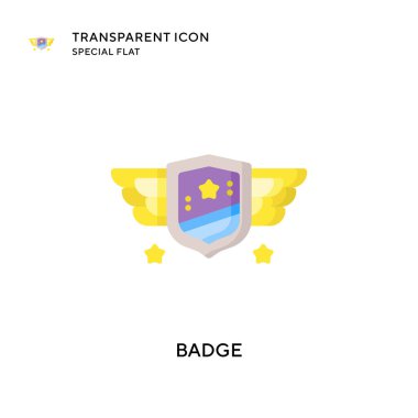 Rozet vektör simgesi. Düz çizim. EPS 10 vektörü.