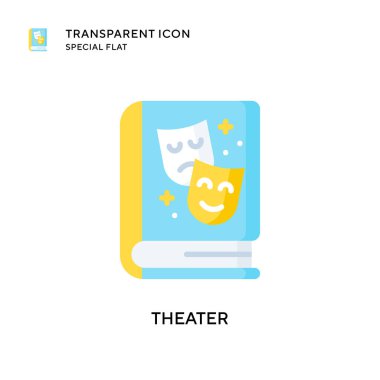 Tiyatro vektör simgesi. Düz çizim. EPS 10 vektörü.