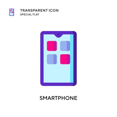 Akıllı telefon vektör simgesi. Düz çizim. EPS 10 vektörü.