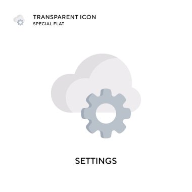 Ayarlar vektör simgesi. Düz çizim. EPS 10 vektörü.