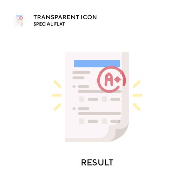 Sonuç vektör simgesi. Düz çizim. EPS 10 vektörü.