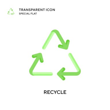 Vektör simgesini geri dönüştür. Düz çizim. EPS 10 vektörü.