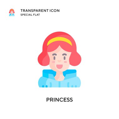 Prenses vektör ikonu. Düz çizim. EPS 10 vektörü.