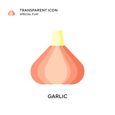 Sarımsak ikonu. Düz çizim. EPS 10 vektörü.