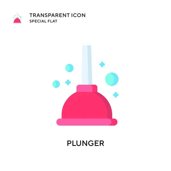 Plunger Vektor Symbol Flache Illustration Eps Vektor — Stockvektor