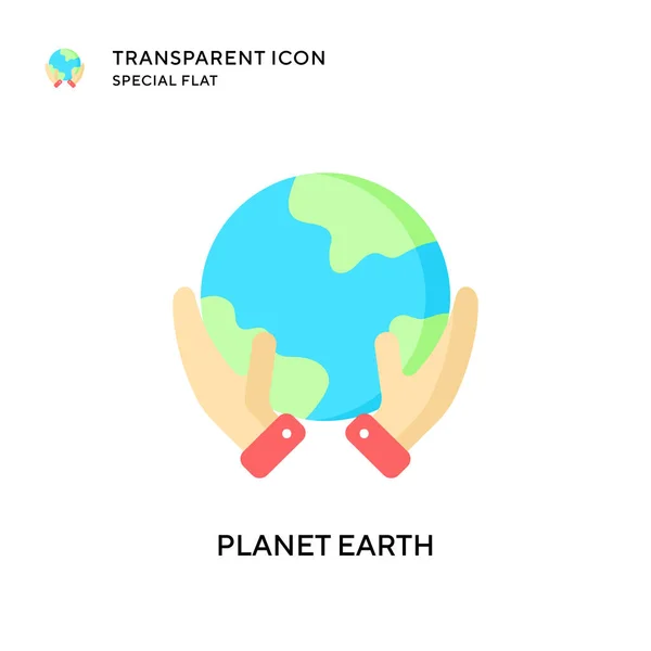 Planet earth vector icon. Flat style illustration. EPS 10 vector.
