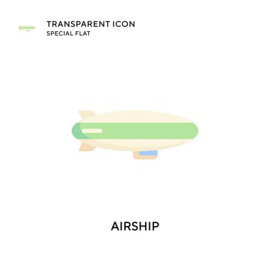 Hava gemisi vektör simgesi. Düz çizim. EPS 10 vektörü.