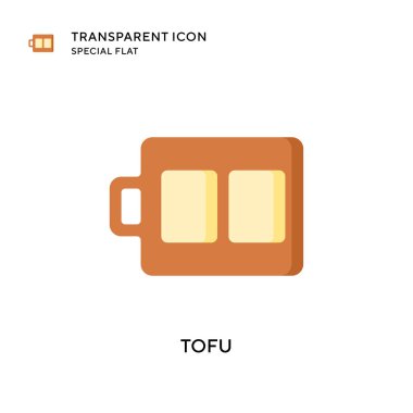 Tofu vektör simgesi. Düz çizim. EPS 10 vektörü.