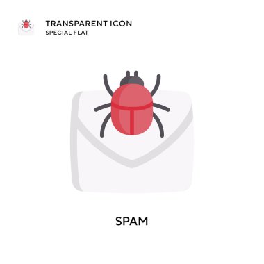 Spam vektör simgesi. Düz çizim. EPS 10 vektörü.