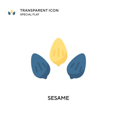 Susam vektör simgesi. Düz çizim. EPS 10 vektörü.