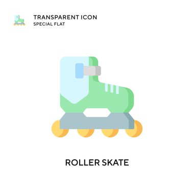 Paten kayma vektör ikonu. Düz çizim. EPS 10 vektörü.