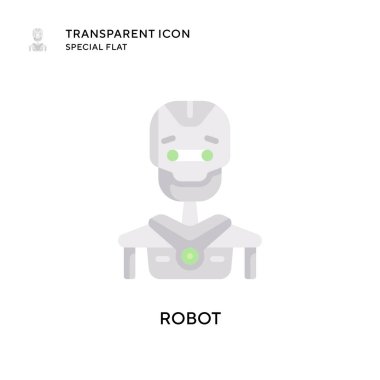 Robot vektör simgesi. Düz çizim. EPS 10 vektörü.