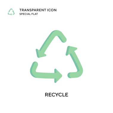 Vektör simgesini geri dönüştür. Düz çizim. EPS 10 vektörü.