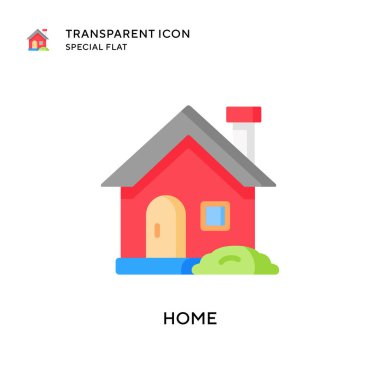 Ev vektör simgesi. Düz çizim. EPS 10 vektörü.