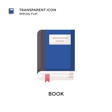 Kitap vektör simgesi. Düz çizim. EPS 10 vektörü.