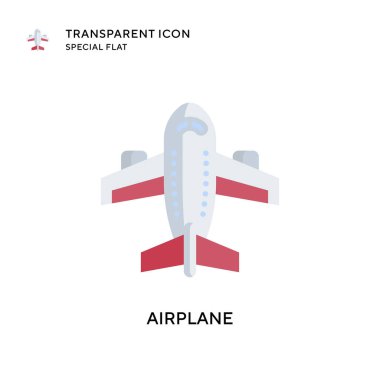 Uçak vektör simgesi. Düz çizim. EPS 10 vektörü.