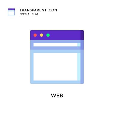 Web vektör simgesi. Düz çizim. EPS 10 vektörü.