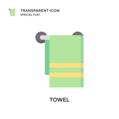 Havlu vektör simgesi. Düz çizim. EPS 10 vektörü.