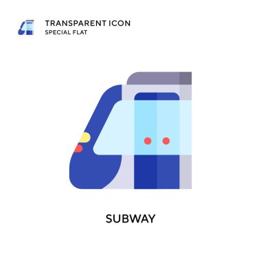 Metro vektör simgesi. Düz çizim. EPS 10 vektörü.