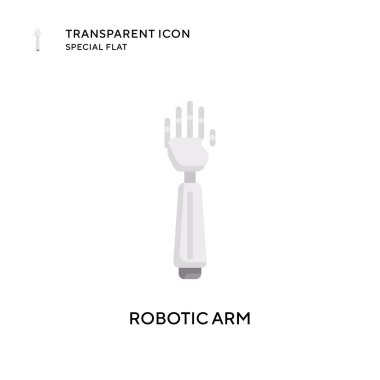 Robot kol vektör simgesi. Düz çizim. EPS 10 vektörü.