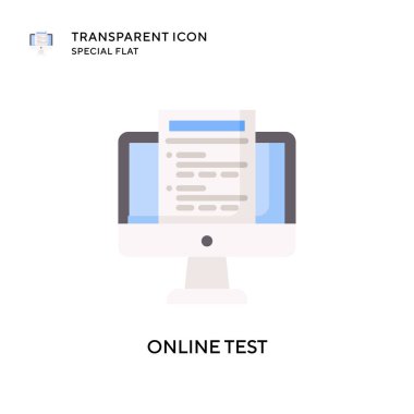 Çevrimiçi test vektör simgesi. Düz çizim. EPS 10 vektörü.