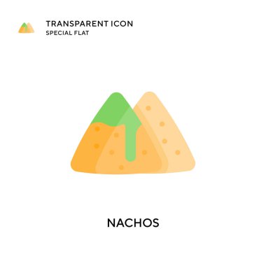 Nachos vektör simgesi. Düz çizim. EPS 10 vektörü.