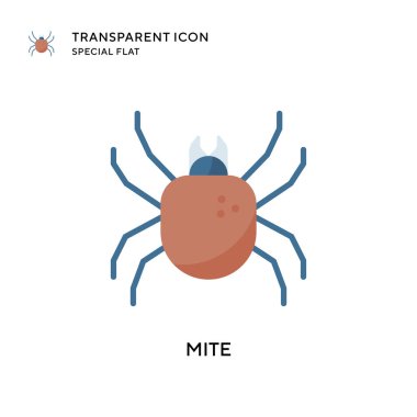 Mite vektör simgesi. Düz çizim. EPS 10 vektörü.