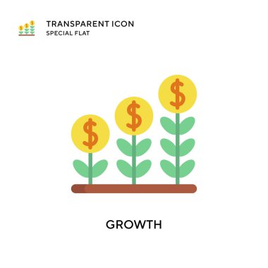 Büyüme vektör simgesi. Düz çizim. EPS 10 vektörü.