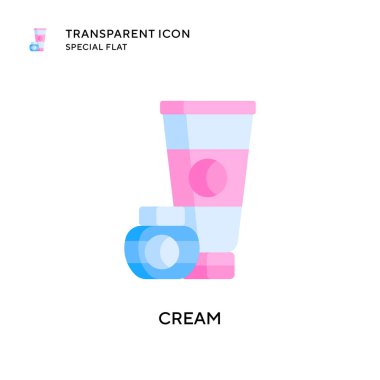 Krem vektör simgesi. Düz çizim. EPS 10 vektörü.