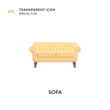 Koltuk vektör simgesi. Düz çizim. EPS 10 vektörü.