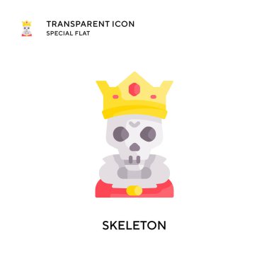 İskelet vektör simgesi. Düz çizim. EPS 10 vektörü.