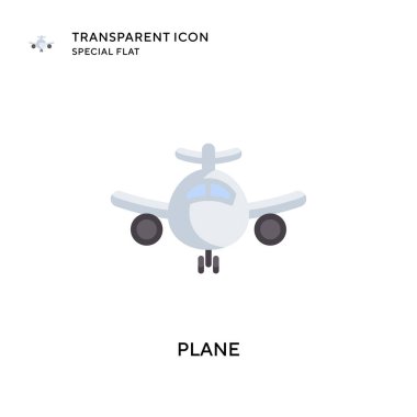 Düzlem vektör simgesi. Düz çizim. EPS 10 vektörü.