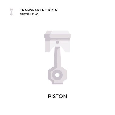 Piston vektör simgesi. Düz çizim. EPS 10 vektörü.