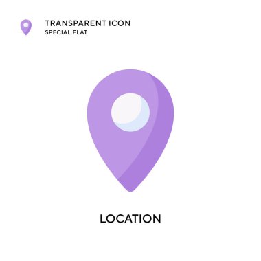 Konum vektör simgesi. Düz çizim. EPS 10 vektörü.