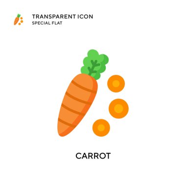 Havuç vektör simgesi. Düz çizim. EPS 10 vektörü.