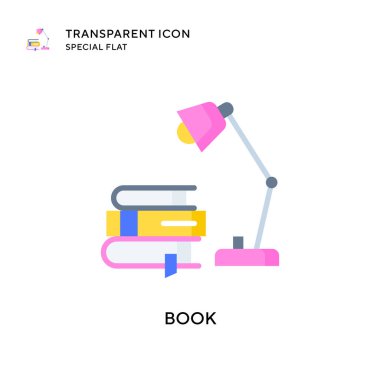 Kitap vektör simgesi. Düz çizim. EPS 10 vektörü.