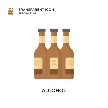 Alkol vektör simgesi. Düz çizim. EPS 10 vektörü.