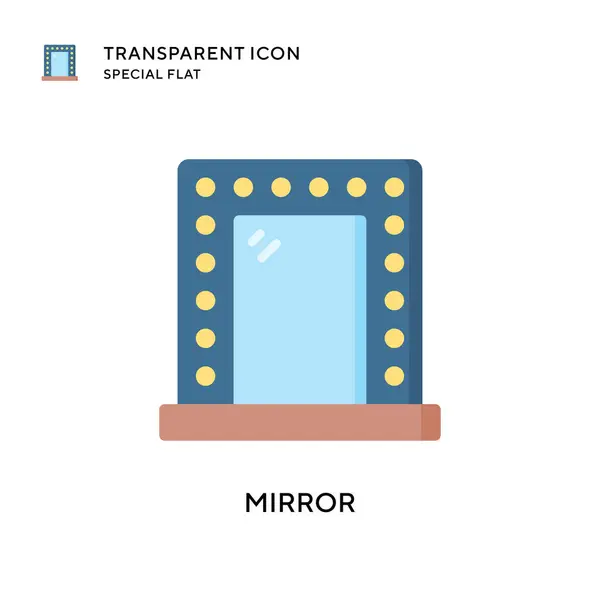Icône Vectorielle Miroir Illustration Style Plat Vecteur Eps — Image vectorielle