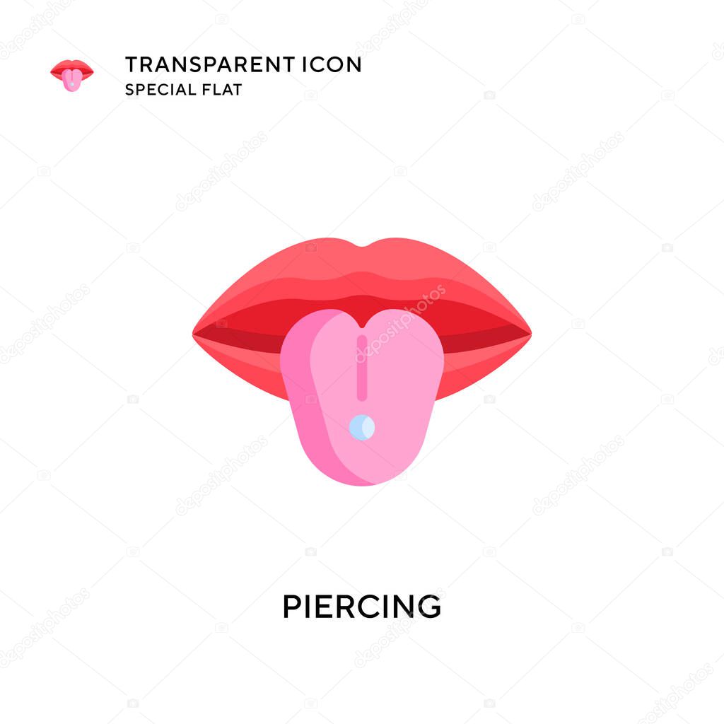 Piercing vector icon. Flat style illustration. EPS 10 vector.