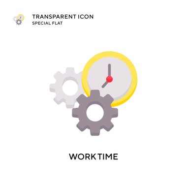 Çalışma zamanı vektör simgesi. Düz çizim. EPS 10 vektörü.