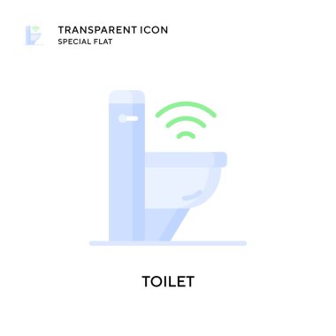 Tuvalet vektörü simgesi. Düz çizim. EPS 10 vektörü.