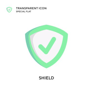 Kalkan vektör simgesi. Düz çizim. EPS 10 vektörü.