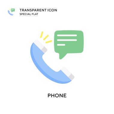 Telefon vektör simgesi. Düz çizim. EPS 10 vektörü.