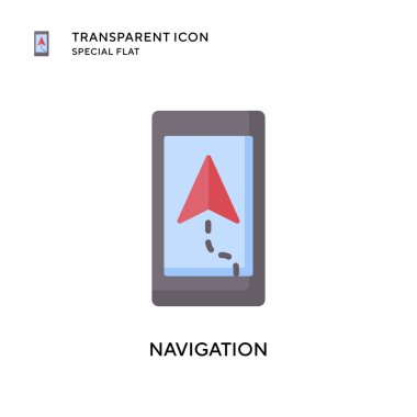 Navigasyon vektör simgesi. Düz çizim. EPS 10 vektörü.