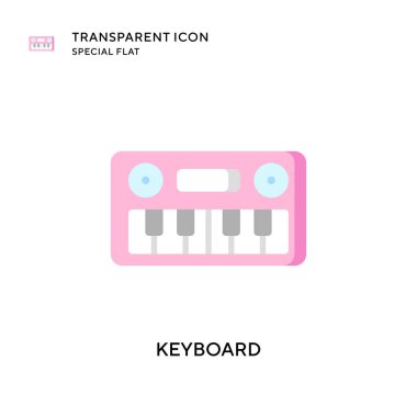 Klavye vektör simgesi. Düz çizim. EPS 10 vektörü.