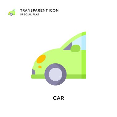 Araba vektör simgesi. Düz çizim. EPS 10 vektörü.