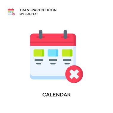 Takvim vektör simgesi. Düz çizim. EPS 10 vektörü.