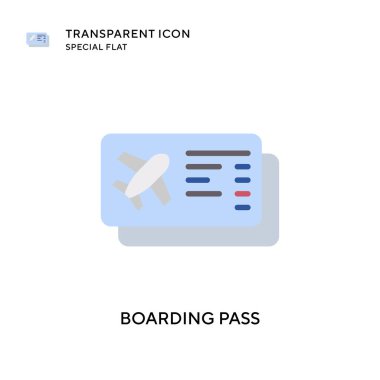 Giriş kartı vektör simgesi. Düz çizim. EPS 10 vektörü.