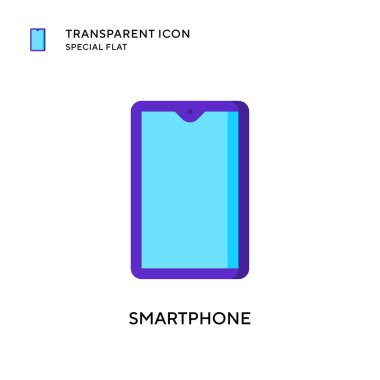 Akıllı telefon vektör simgesi. Düz çizim. EPS 10 vektörü.