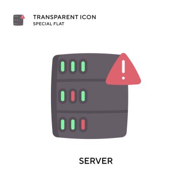 Sunucu vektör simgesi. Düz çizim. EPS 10 vektörü.